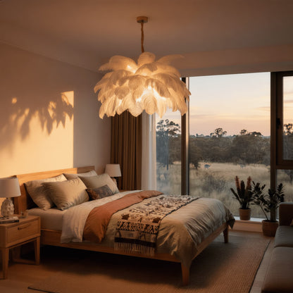 CharmeHaven™️ Ostrich Feather Chandelier