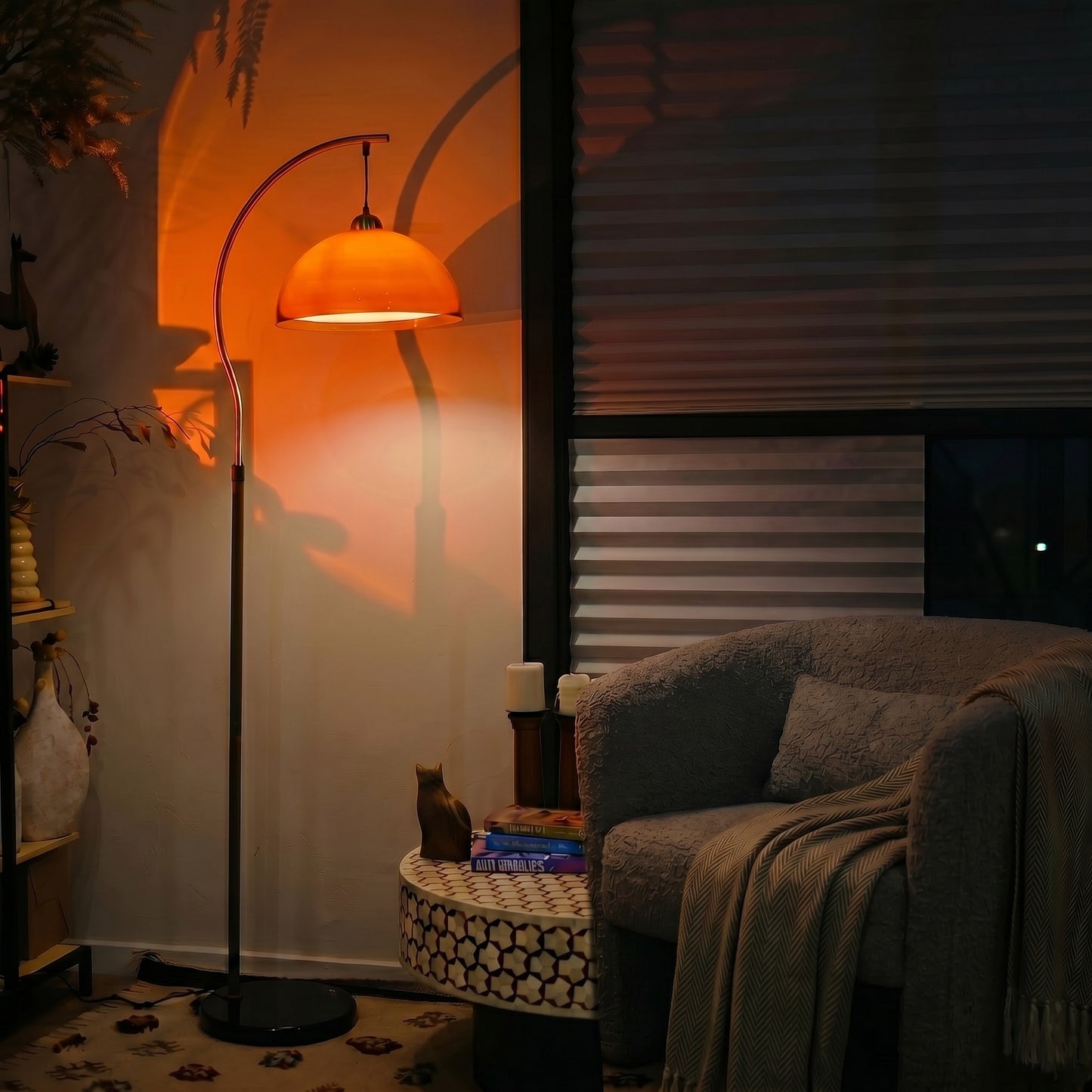 Aura Arc Floor Lamp with Optional Table
