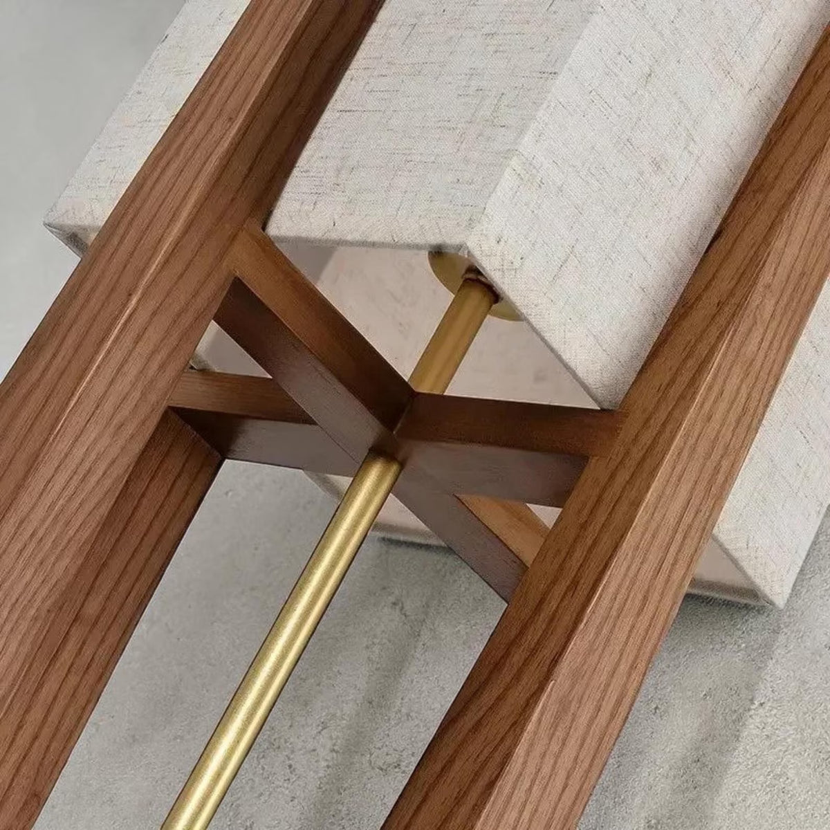 Japanese Wooden Square Floor Lamp